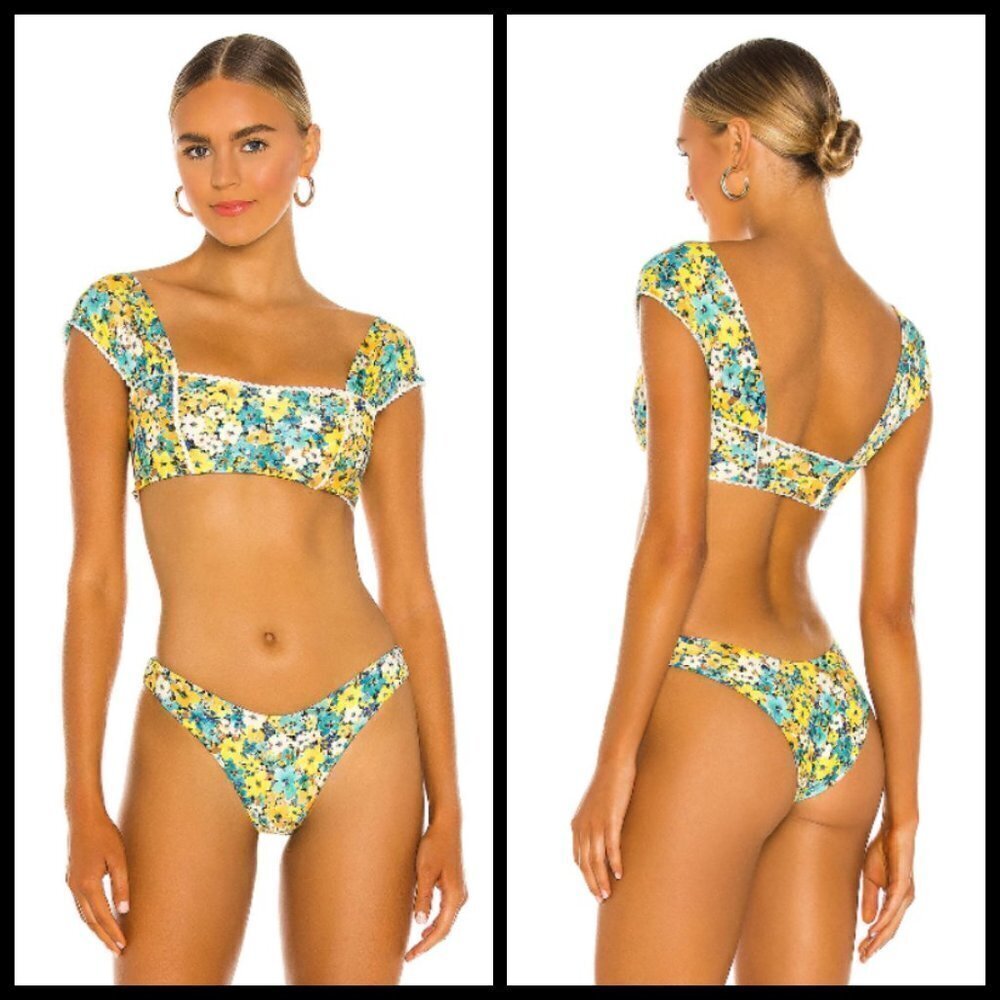 💕L*SPACE💕 Daisy Diamond Bikini Giselle Top DD- + Cabana Bitsy Bottom XL NWT